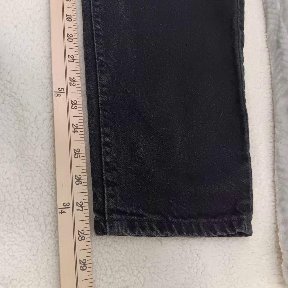 Vintage Lee Jeans Womens 12 Black High Rise Tapered Leg Denim 90s USA Classic - Picture 11 of 14